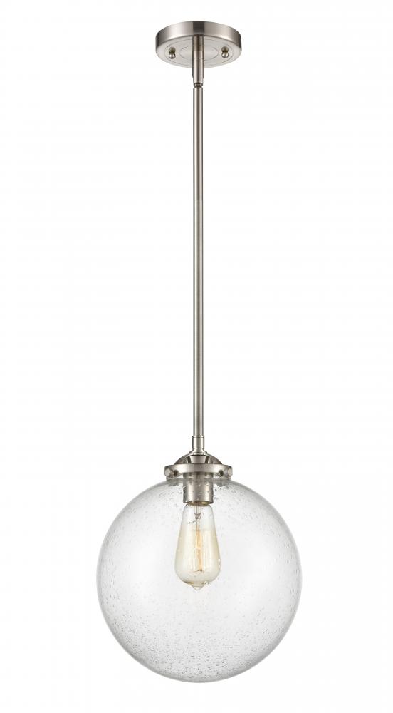 Beacon - 1 Light - 10 inch - Brushed Satin Nickel - Cord hung - Mini Pendant