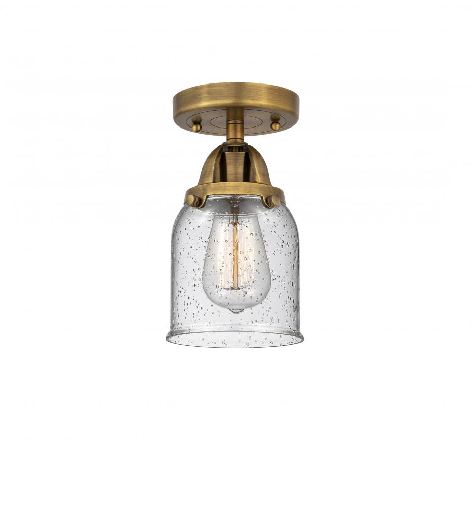 Bell - 1 Light - 5 inch - Brushed Brass - Semi-Flush Mount