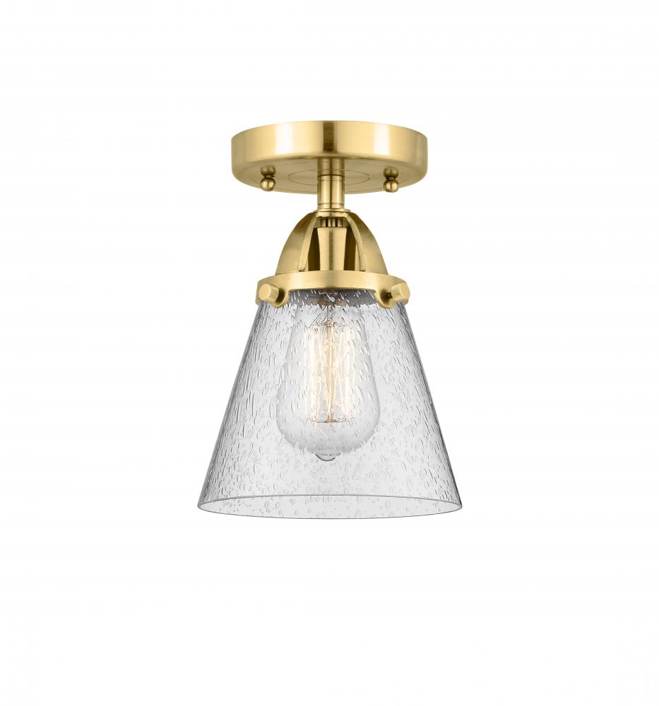 Cone - 1 Light - 6 inch - Satin Gold - Semi-Flush Mount