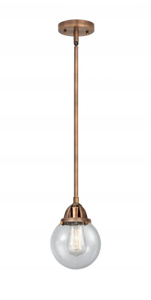 Beacon - 1 Light - 6 inch - Antique Copper - Cord hung - Mini Pendant