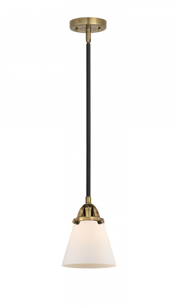 Cone - 1 Light - 6 inch - Black Antique Brass - Cord hung - Mini Pendant