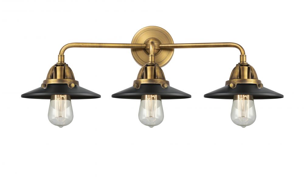 Railroad - 3 Light - 26 inch - Brushed Brass - Bath Vanity Light