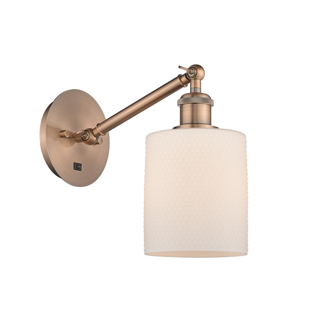 Cobbleskill - 1 Light - 5 inch - Antique Copper - Adjustable Sconce