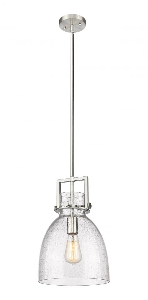 Newton Bell - 1 Light - 10 inch - Satin Nickel - Mini Pendant