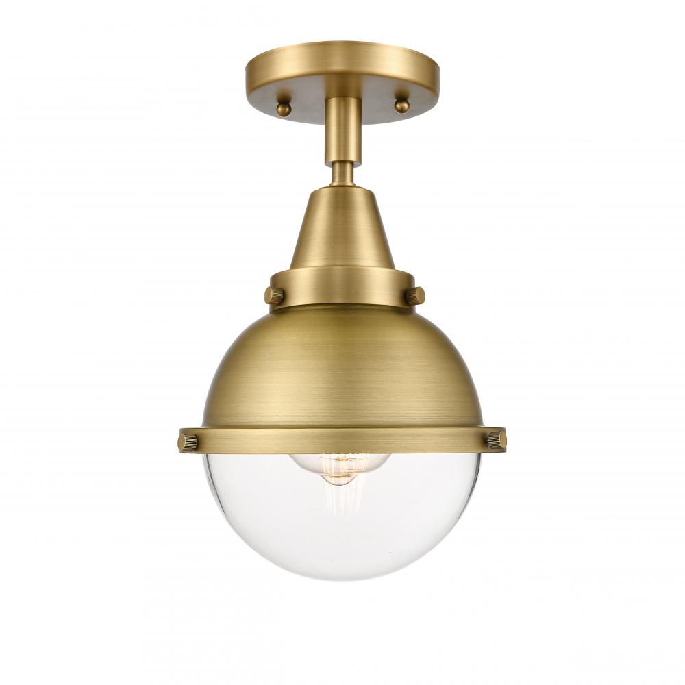 Hampden - 1 Light - 7 inch - Brushed Brass - Flush Mount