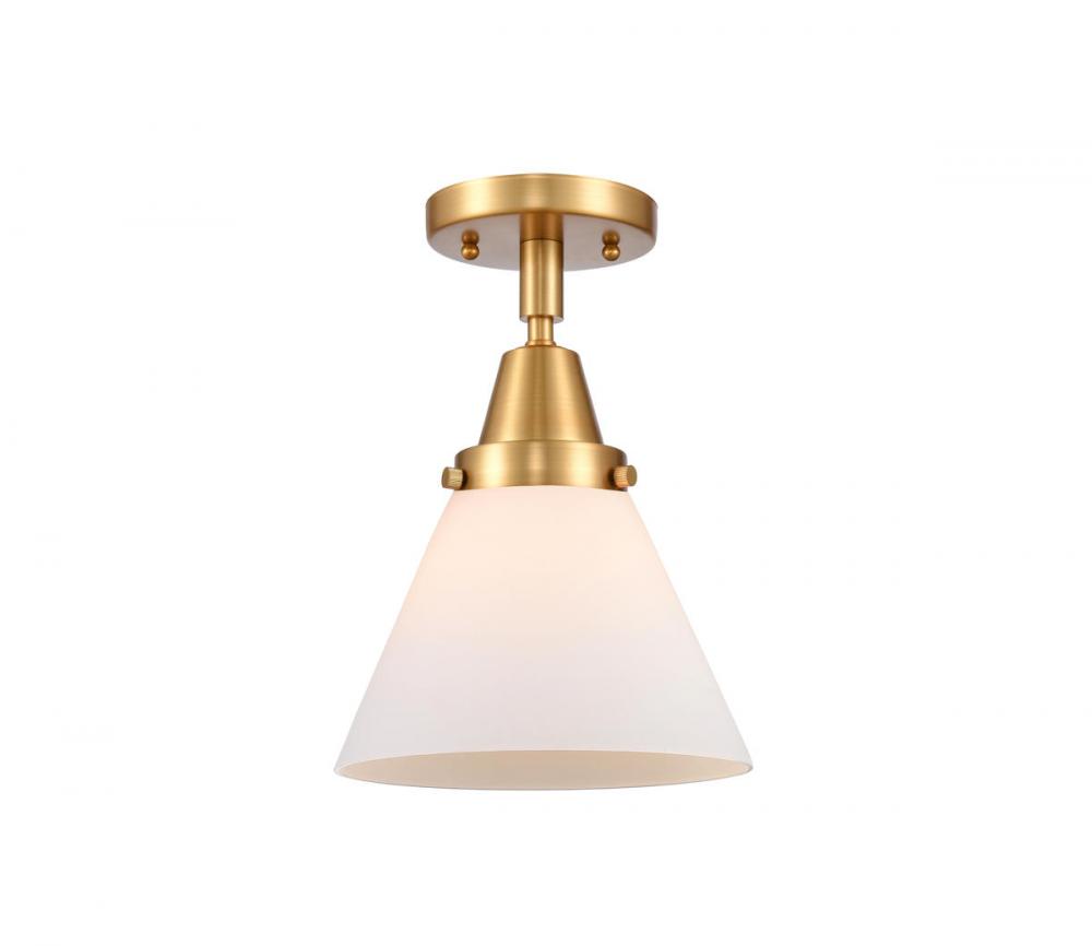 Cone - 1 Light - 8 inch - Satin Gold - Flush Mount