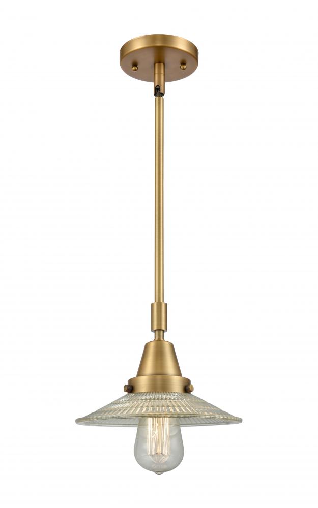 Halophane - 1 Light - 9 inch - Brushed Brass - Mini Pendant