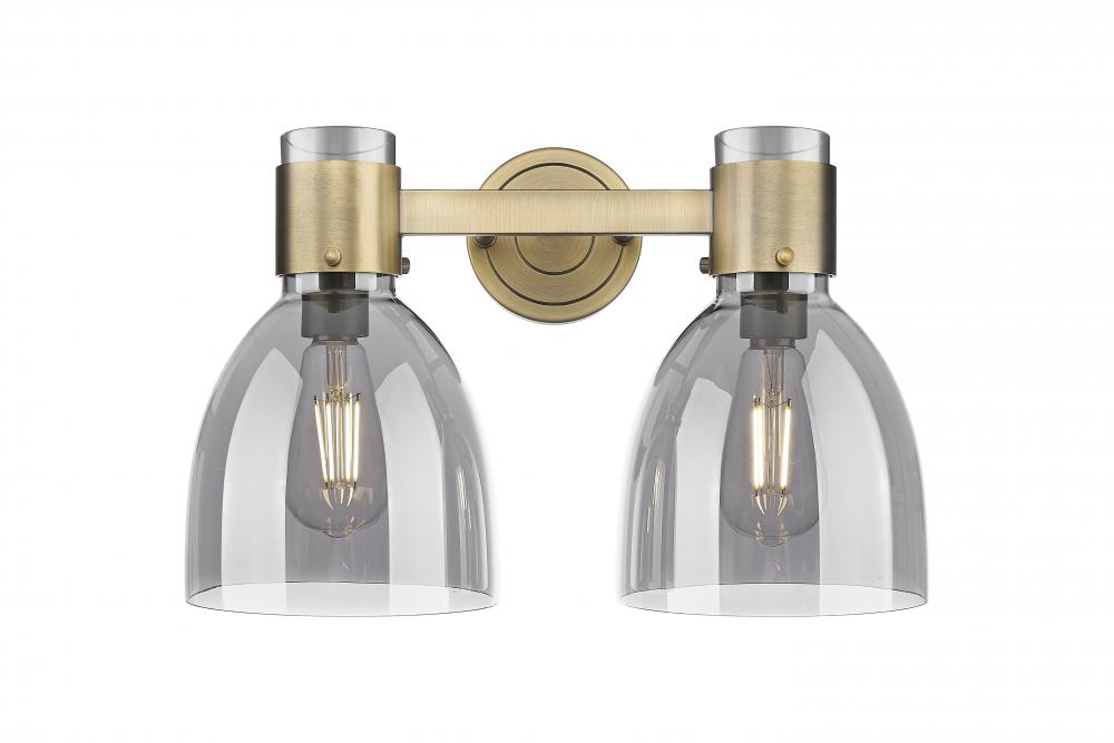 Lawton Bell - 2 Light - 17 inch - Brushed Brass - Bath Vanity Light