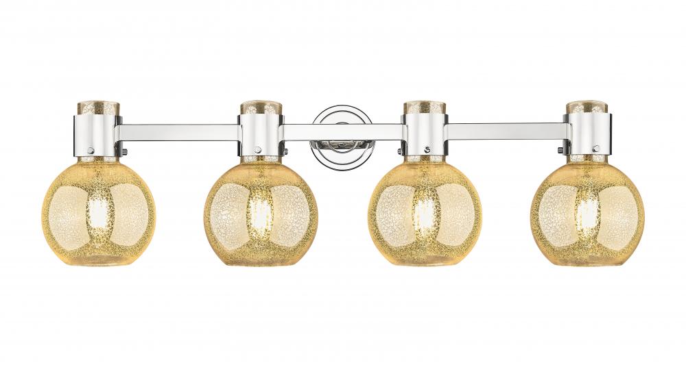 Lawton Sphere - 4 Light - 27 inch - Polished Nickel - Bath Vanity Light
