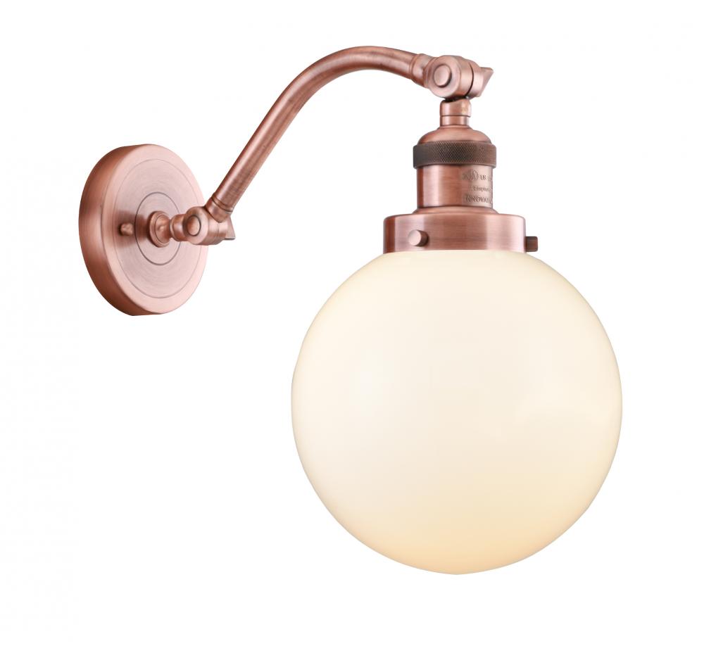 Beacon - 1 Light - 8 inch - Antique Copper - Adjustable Sconce