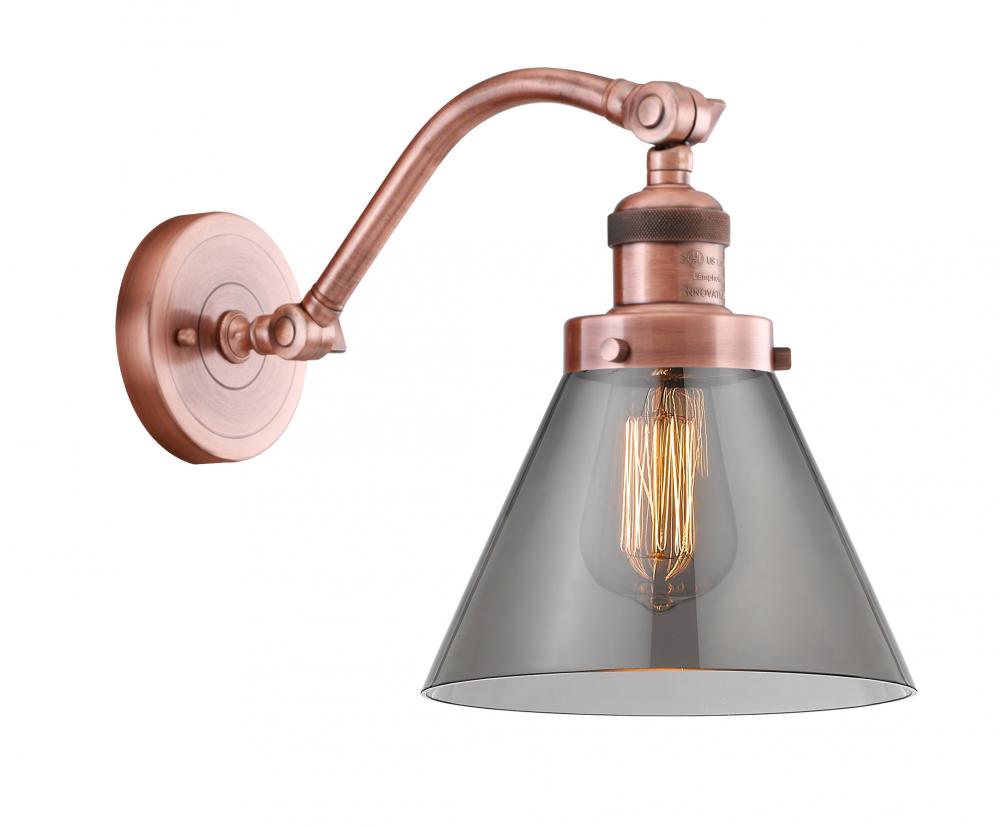 Cone - 1 Light - 8 inch - Antique Copper - Sconce