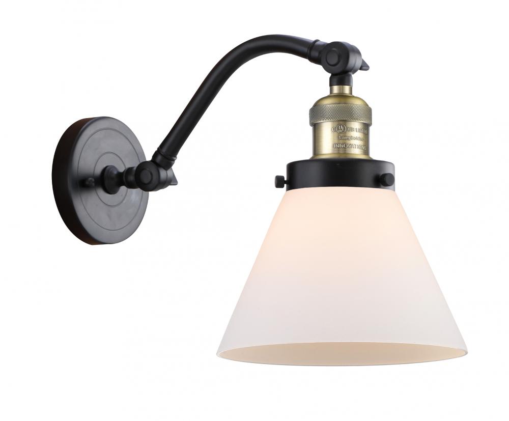 Cone - 1 Light - 8 inch - Black Antique Brass - Sconce