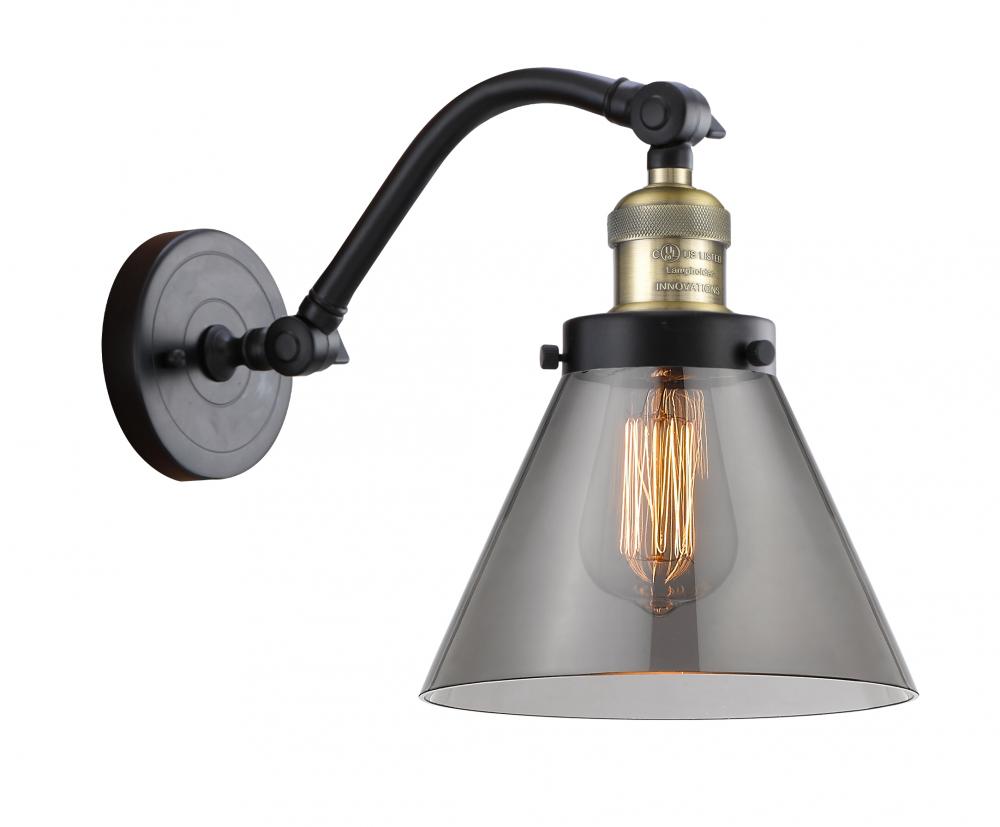 Cone - 1 Light - 8 inch - Black Antique Brass - Sconce