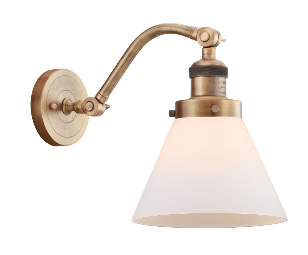 Cone - 1 Light - 8 inch - Brushed Brass - Sconce