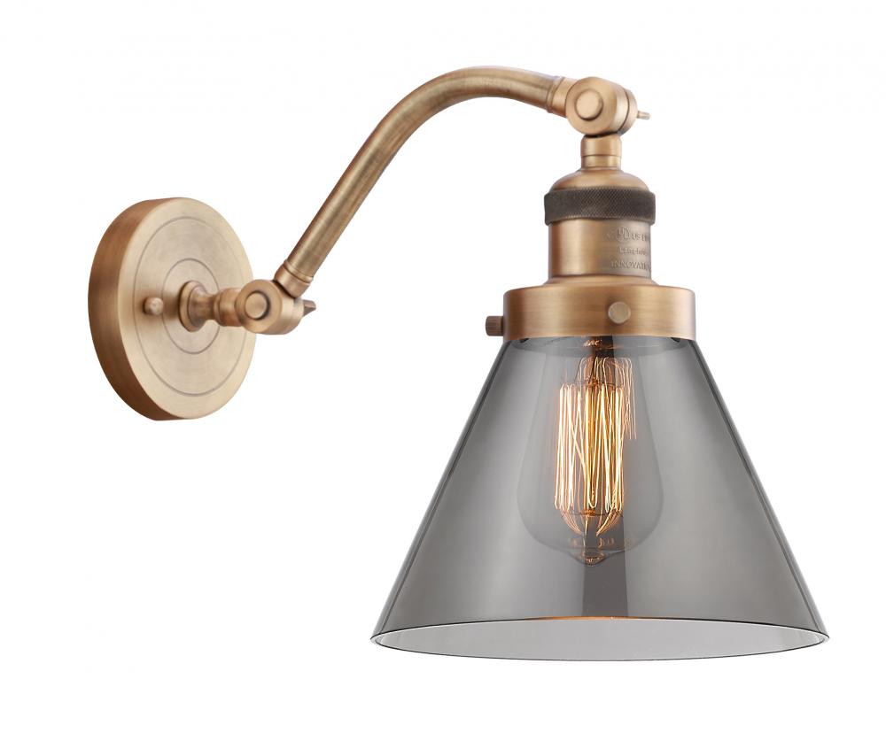 Cone - 1 Light - 8 inch - Brushed Brass - Sconce