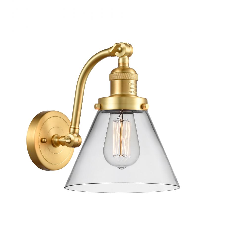 Cone - 1 Light - 8 inch - Satin Gold - Sconce