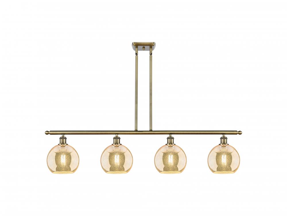 Athens - 4 Light - 48 inch - Antique Brass - Cord hung - Island Light