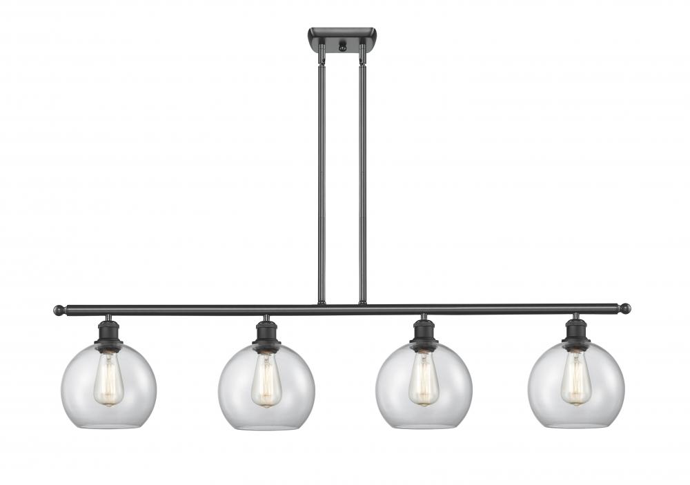 Athens - 4 Light - 48 inch - Matte Black - Stem Hung - Island Light