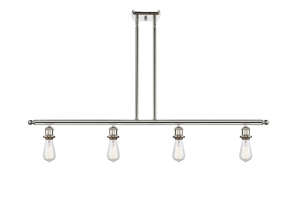 Bare Bulb - 4 Light - 48 inch - Polished Nickel - Cord hung - Island Light