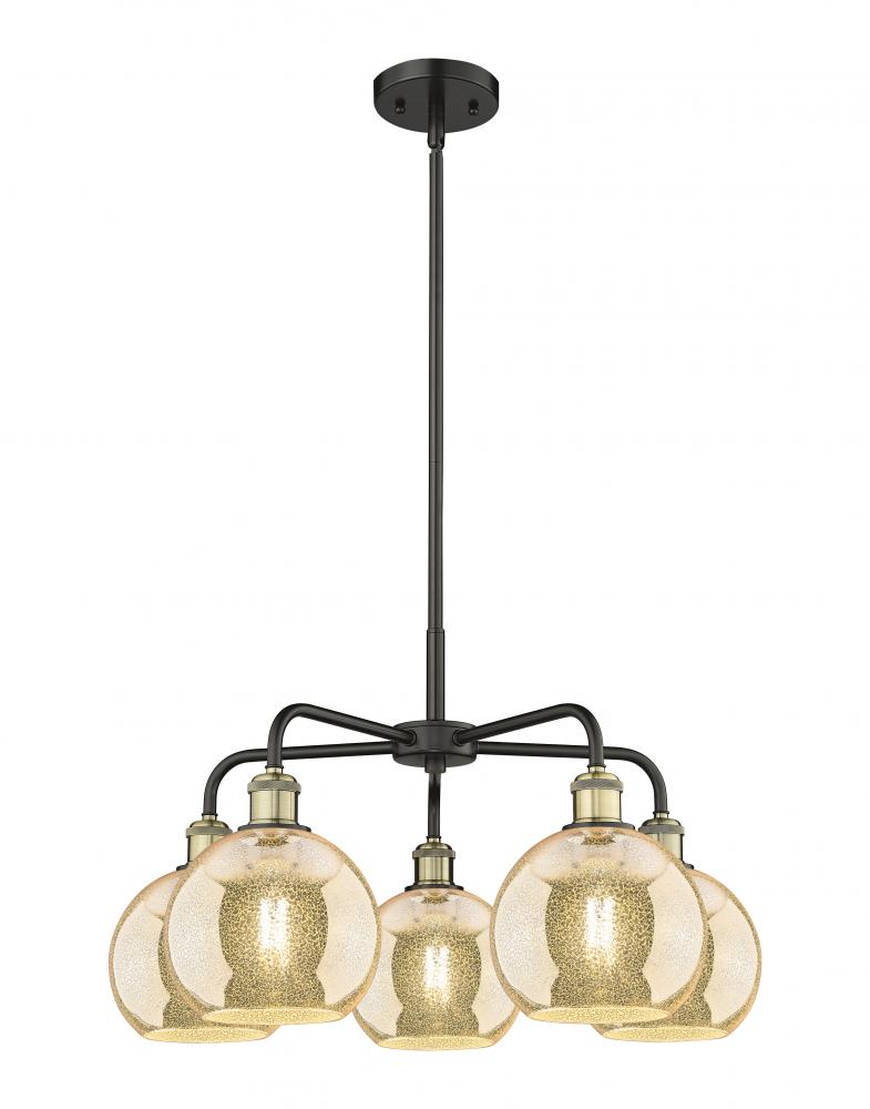 Athens - 5 Light - 26 inch - Black Antique Brass - Chandelier