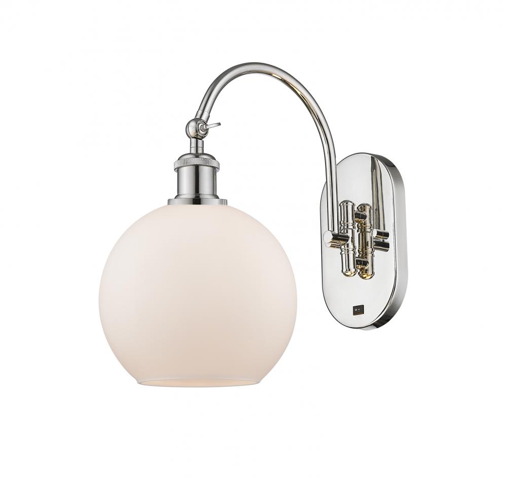 Athens - 1 Light - 8 inch - Polished Nickel - Adjustable Swing Arm