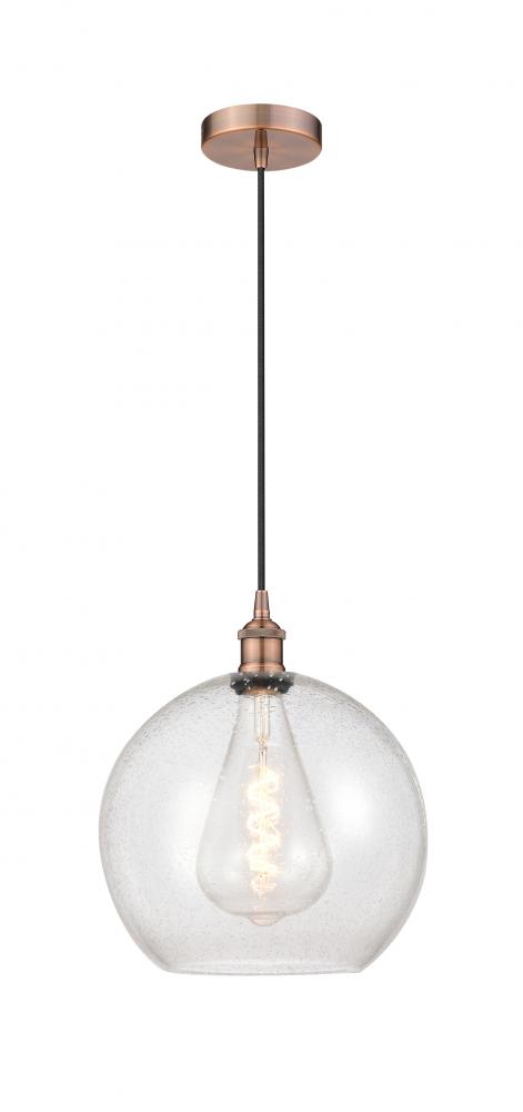 Athens - 1 Light - 12 inch - Antique Copper - Cord hung - Mini Pendant