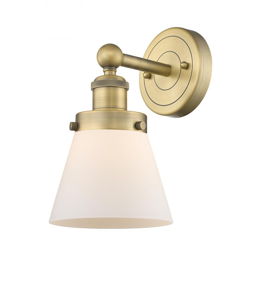 Cone - 1 Light - 6 inch - Brushed Brass - Sconce