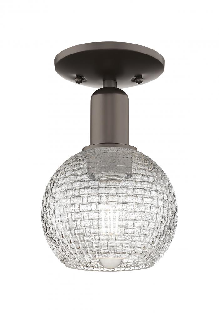 Athens - 1 Light - 6 inch - Oil Rubbed Bronze - Semi-Flush Mount