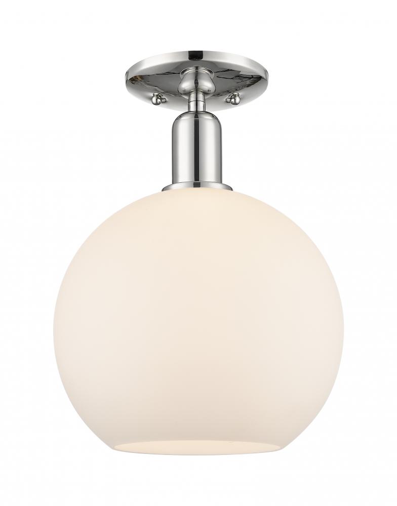 Athens - 1 Light - 10 inch - Polished Nickel - Semi-Flush Mount