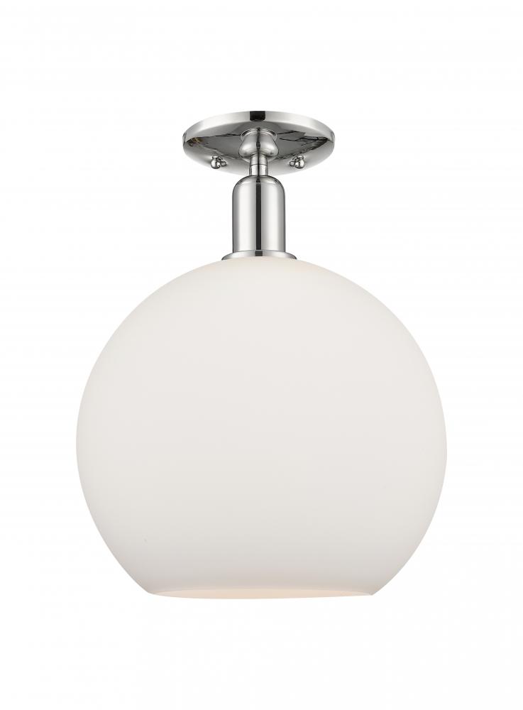 Athens - 1 Light - 12 inch - Polished Nickel - Semi-Flush Mount