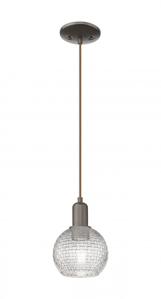 Athens - 1 Light - 6 inch - Oil Rubbed Bronze - Cord hung - Mini Pendant