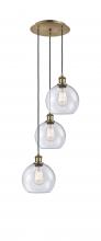 Innovations Lighting 113B-3P-AB-G124-8 - Athens - 3 Light - 15 inch - Antique Brass - Cord Hung - Multi Pendant