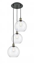 Innovations Lighting 113B-3P-BAB-G122-10 - Athens - 3 Light - 17 inch - Black Antique Brass - Cord Hung - Multi Pendant