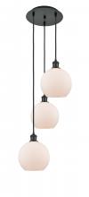 Innovations Lighting 113B-3P-BK-G121-8 - Athens - 3 Light - 15 inch - Matte Black - Cord Hung - Multi Pendant