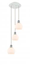 Innovations Lighting 113B-3P-WPC-G121-6 - Athens - 3 Light - 12 inch - White Polished Chrome - Cord Hung - Multi Pendant