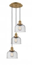 Innovations Lighting 113F-3P-BB-G74 - Cone - 3 Light - 14 inch - Brushed Brass - Cord hung - Multi Pendant