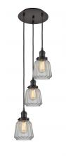 Innovations Lighting 113F-3P-OB-G142 - Chatham - 3 Light - 14 inch - Oil Rubbed Bronze - Cord hung - Multi Pendant