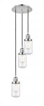 Innovations Lighting 113F-3P-PN-G312 - Dover - 3 Light - 11 inch - Polished Nickel - Cord hung - Multi Pendant