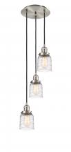 Innovations Lighting 113F-3P-SN-G513 - Bell - 3 Light - 12 inch - Brushed Satin Nickel - Cord hung - Multi Pendant