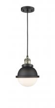 Innovations Lighting 201C-BAB-HFS-61-BK - Hampden - 1 Light - 7 inch - Black Antique Brass - Cord hung - Mini Pendant