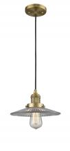 Innovations Lighting 201C-BB-G2 - Halophane - 1 Light - 9 inch - Brushed Brass - Cord hung - Mini Pendant