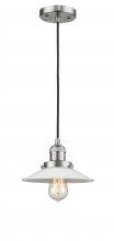 Innovations Lighting 201C-SN-G1 - Halophane - 1 Light - 9 inch - Brushed Satin Nickel - Cord hung - Mini Pendant