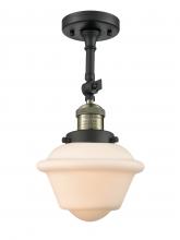 Innovations Lighting 201F-BAB-G531 - Oxford - 1 Light - 7 inch - Black Antique Brass - Adjustable Semi-Flush Mount