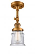 Innovations Lighting 201F-BB-G182S - Canton - 1 Light - 5 inch - Brushed Brass - Adjustable Semi-Flush Mount
