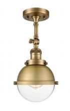 Innovations Lighting 201F-BB-HFS-62-BB - Hampden - 1 Light - 7 inch - Brushed Brass - Semi-Flush Mount