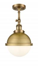 Innovations Lighting 201F-BB-HFS-81-BB - Hampden - 1 Light - 9 inch - Brushed Brass - Semi-Flush Mount