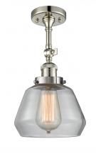 Innovations Lighting 201F-PN-G172 - Fulton - 1 Light - 7 inch - Polished Nickel - Semi-Flush Mount