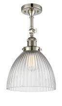 Innovations Lighting 201F-PN-G222 - Seneca Falls - 1 Light - 10 inch - Polished Nickel - Semi-Flush Mount