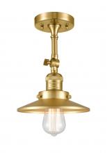 Innovations Lighting 201F-SG-M4 - Railroad - 1 Light - 8 inch - Satin Gold - Semi-Flush Mount