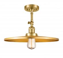 Innovations Lighting 201F-SG-MFR-SG-16 - Railroad - 1 Light - 16 inch - Satin Gold - Adjustable Semi-Flush Mount